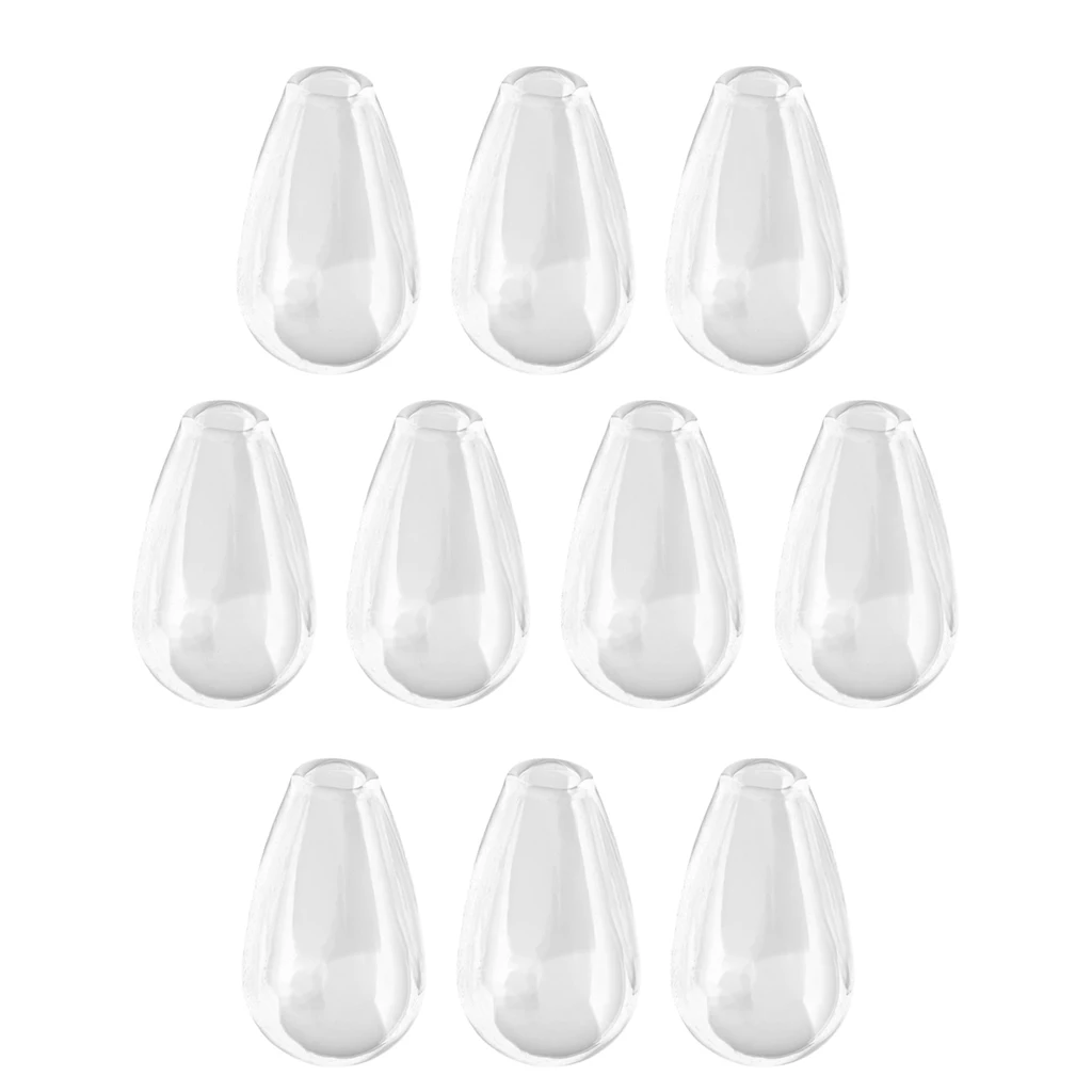 10 Pieces Clear Teardrop Globe Glass Bottle Wish Charm Pendant DIY Necklace Jewelry Makings