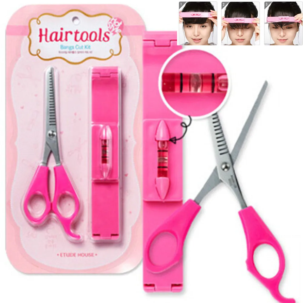 

3pcs Professional DIY Forehead Hairdressing Scissors Set Bangs Cutting Pruning Scissors Clipper Fringe Cut Shape Hair Styling