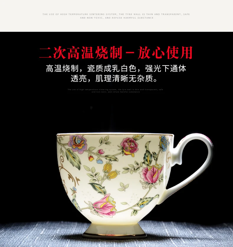 Guci 21 шт. английский послеобеденный чайный сервиз Европейский костяной фарфор кофейная чашка и тарелка набор свадебный керамический чайный сервиз бытовой