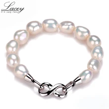 Браслет с жемчужинами в стиле барокко, ювелирные изделия из стерлингового серебра 925, белый натуральный пресноводный ювелирный браслет с жемчугом для женщин лучшие подарки