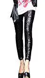 Сексуальные блестящие лосины с блестками женские модные обтягивающие Стрейчевые узкие брюки-карандаш с блестками модные вечерние эластичные леггинсы - Цвет: Черный