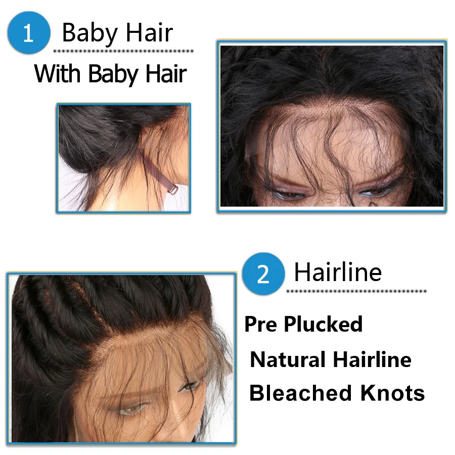180% плотность длинные прямые полностью кружевные парики с детскими волосами бразильские Remy человеческие волосы парики с челкой отбеленные узлы
