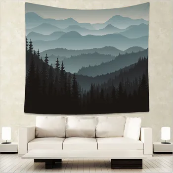 

Hot Sale Beautiful Tapestry Wall Hanging Grassland Forest Scenic Fall Summer Tapestry Paintings Dorm Decorative Large Bedspreads