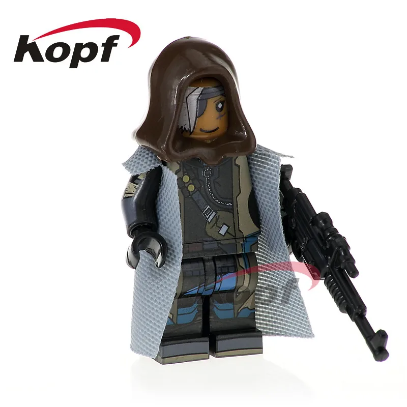 

Single Sale Super Heroes Ana Amari Widowmaker Soldier 76 Genji Hanzo Bricks Assemble Building Blocks Children Gift Toys PG1162