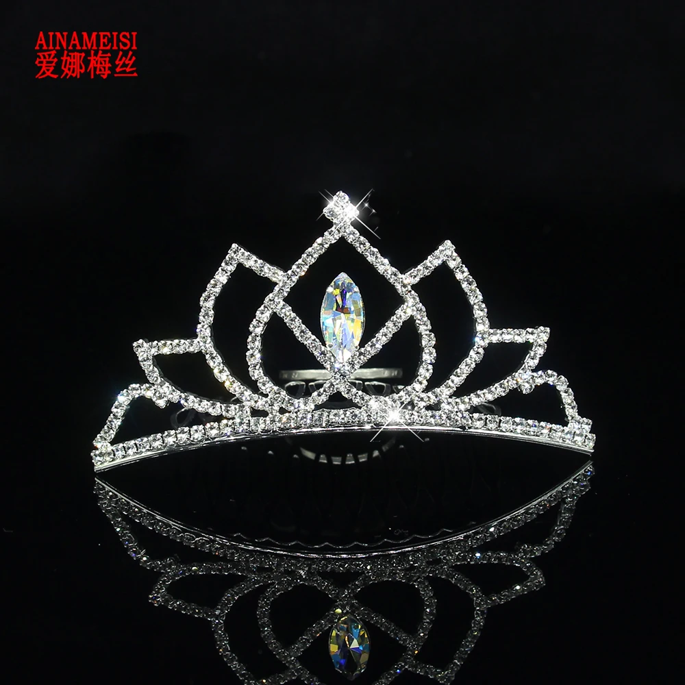 

AINAMEISI Fashion Crystal Princess Hair Combs Bridal Tiaras and Crowns Women Girls Rhinestone Charm Party Wedding Hair Jewelry