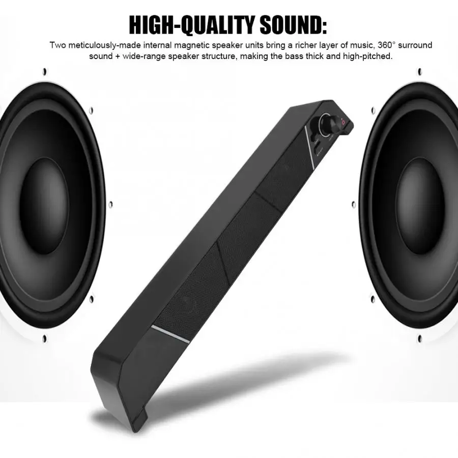 

Portable 9011 Computer Speakers Home Theater Deep Bass Soundbar Subwoofer With 2 Channels 3D stereo sound for PC laptop tablet