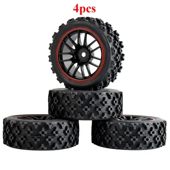 

4Pcs Tire 70mm Skin 1/10 Flat Racing Rally Plum Pattern Wheel for RC Model Cars HSP 1/16 Spare Parts