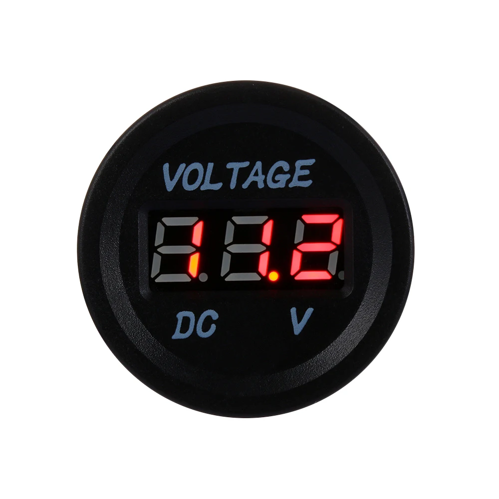 

1 Pcs Waterproof DC 12V-24V Car Marine LED Digital Display Metro Voltmeter Auto Car Motorcycle oltage Meter Battery Gauge Socket