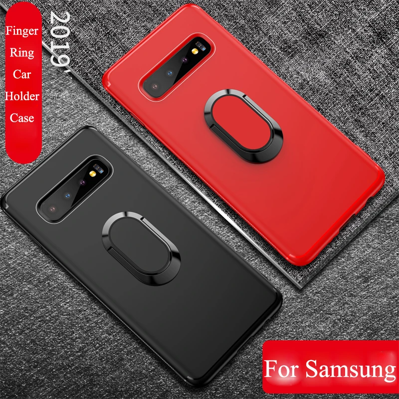 

Magnetic Ring Stand Case For Samsung Galaxy S10 Plus S10E Soft TPU Cover Shell For Samsung S8 S9 Plus Note 9 8 Car Holder Case