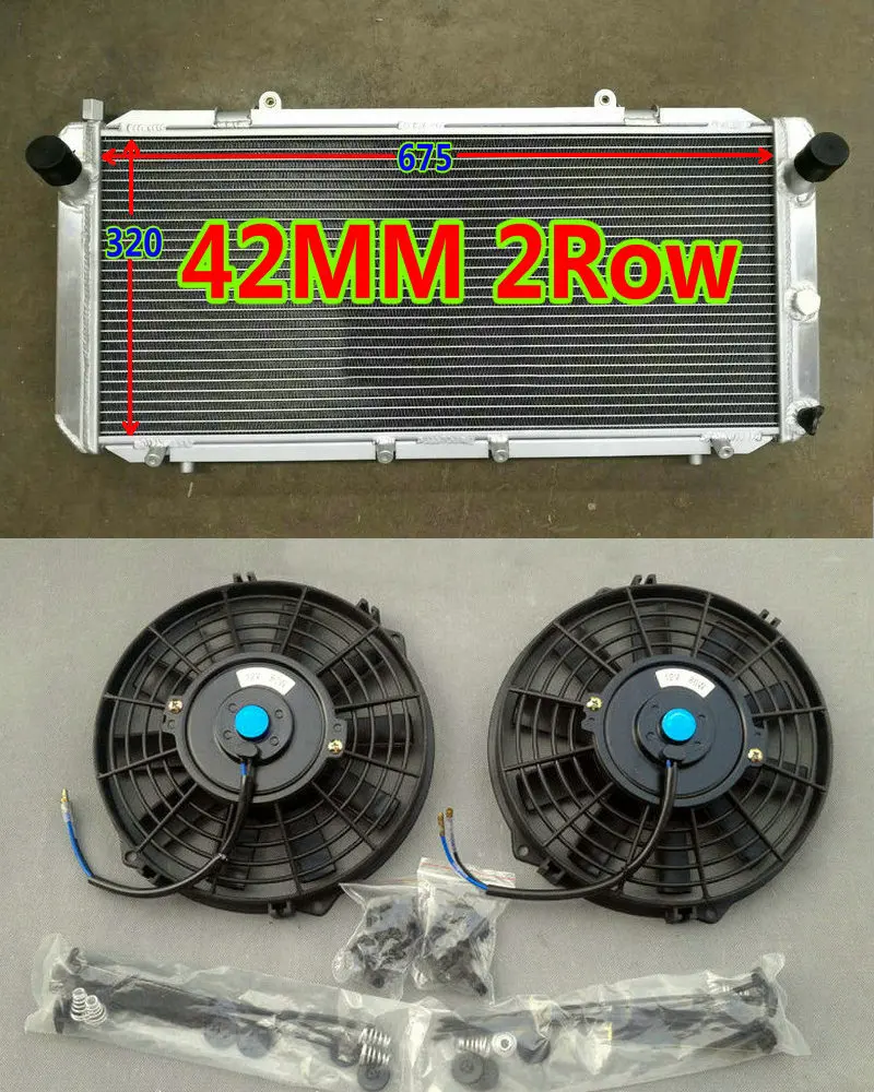 ALUMINUM RADIATOR FOR 1990-1997 TOYOTA MR2TURBO 2.0L I4 2ROW 91 92 93 94 95 96