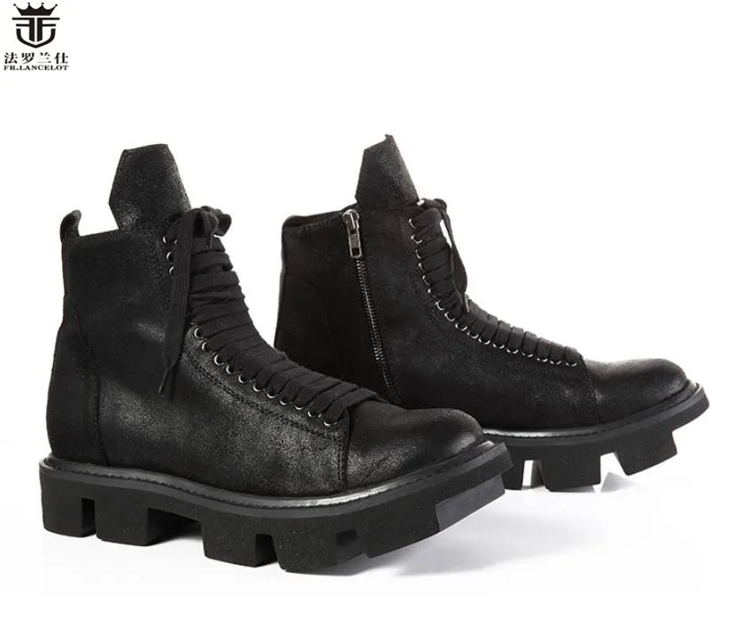 mens black leather boots