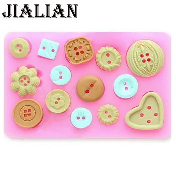 

Different shapes Button shaped Christmas wedding cake decoration silicone mold fondant sugar cooking tools bow mould DIY T0333