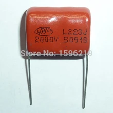 50 шт. Конденсатор CBB 223 2000V 223J 2KV 0,022 мкФ 22nF P20 CBB81 Металлизированный Полипропиленовый пленочный конденсатор с алюминиевой крышкой