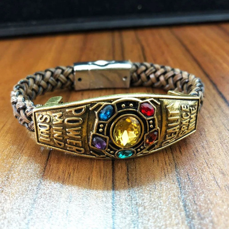 Браслет из аниме ручная сборка Марвел Мститель 4 Infinite War Thanos браслет Infinity Gauntlet Energy