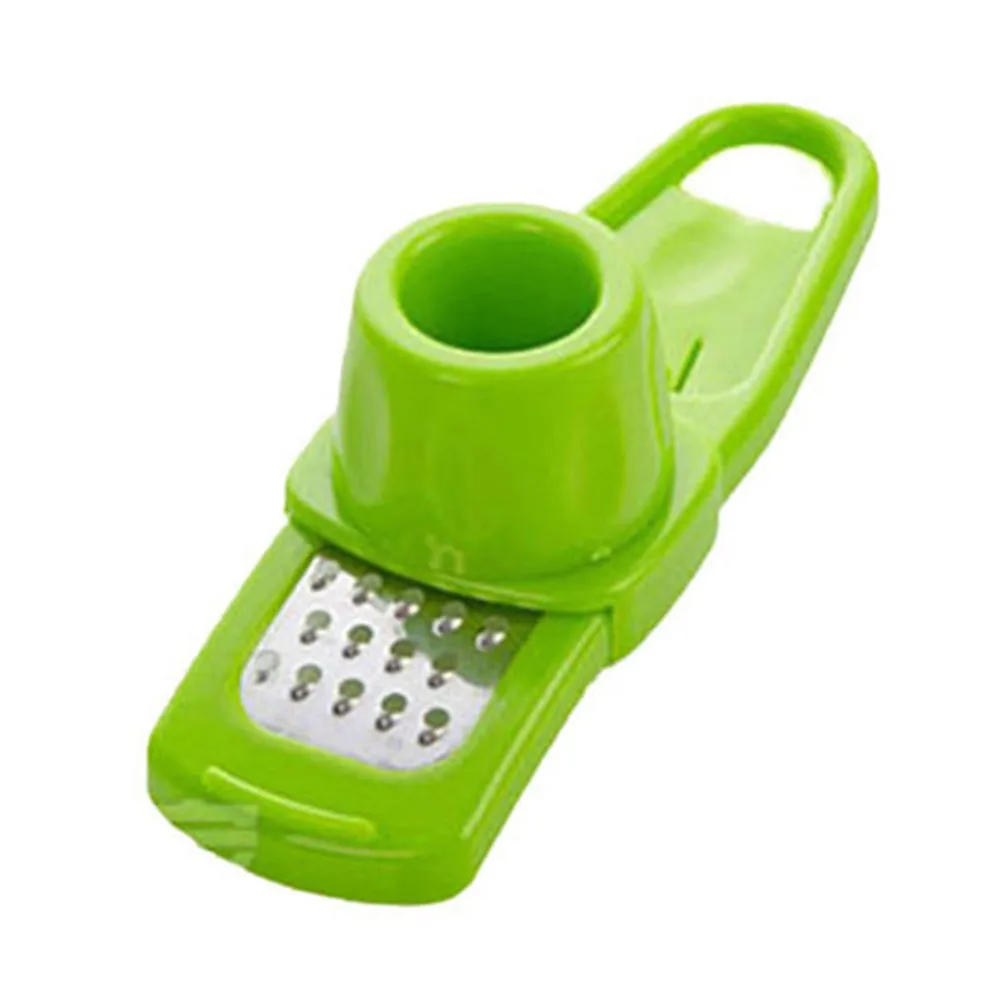 1 шт. слайсер Многофункциональный из нержавеющей стали зеленый прессованный слайсер для чеснока резак измельчитель легко чистить прочный домашний кухонный инструмент 5 - Цвет: Green