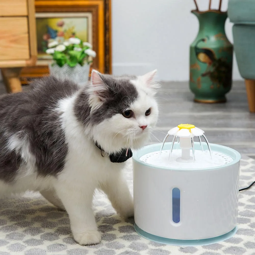 

Automatic Luminous Cat Water Fountain 2.4L USB Electric Water Fountain Pet Drinker Bowl Pet Cat Drinking Fountain Dispenser