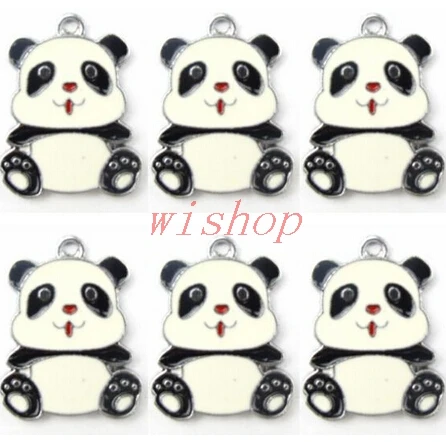 

Wholesale 50 Pcs Classic Cartoon Panda Metal Charm Pendants Jewelry Making Gift W42