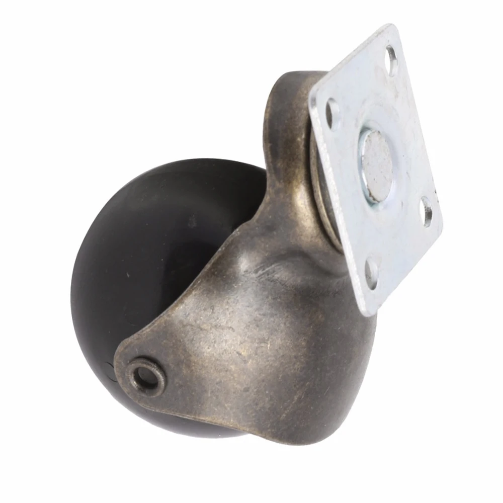50mm Diameter Swivel Plate Rounded Hooded Ball Caster Furniture Wheel