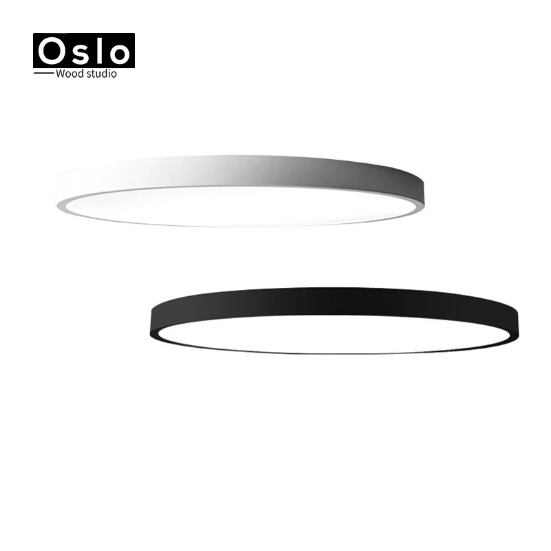 

Oslo Wood 5cm Ultra-thin modern LED Ceiling Lights Lamp Luminaria Ceiling Light With Dimmable Color Fixtures Lustre Plafonnier