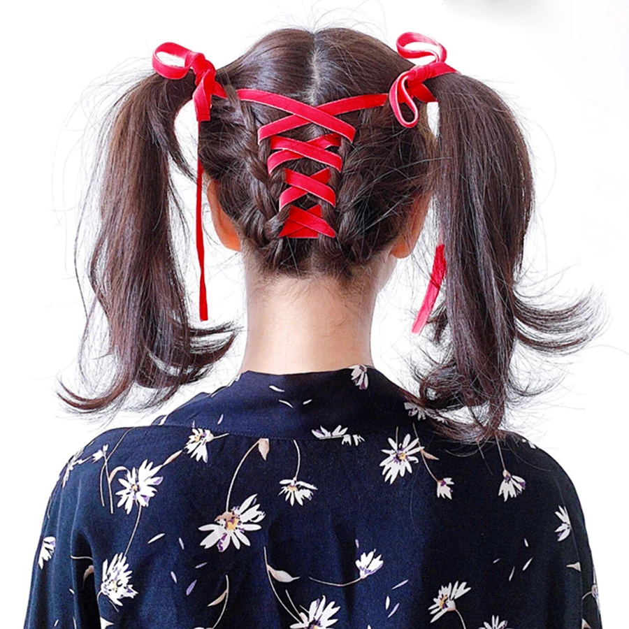 Haimeikang новые бархатные ленты для волос с головными повязками для Для женщин девушки дети Сделай Сам DIY бигуди для волос галстук-бабочка Scrunchies хвост прическа Головные уборы