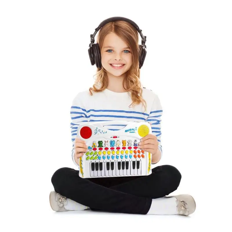 Детская музыкальная обучающая записывающая звуковая игрушка в виде животного пианино развивающий Музыкальный обучающий инструмент игрушки