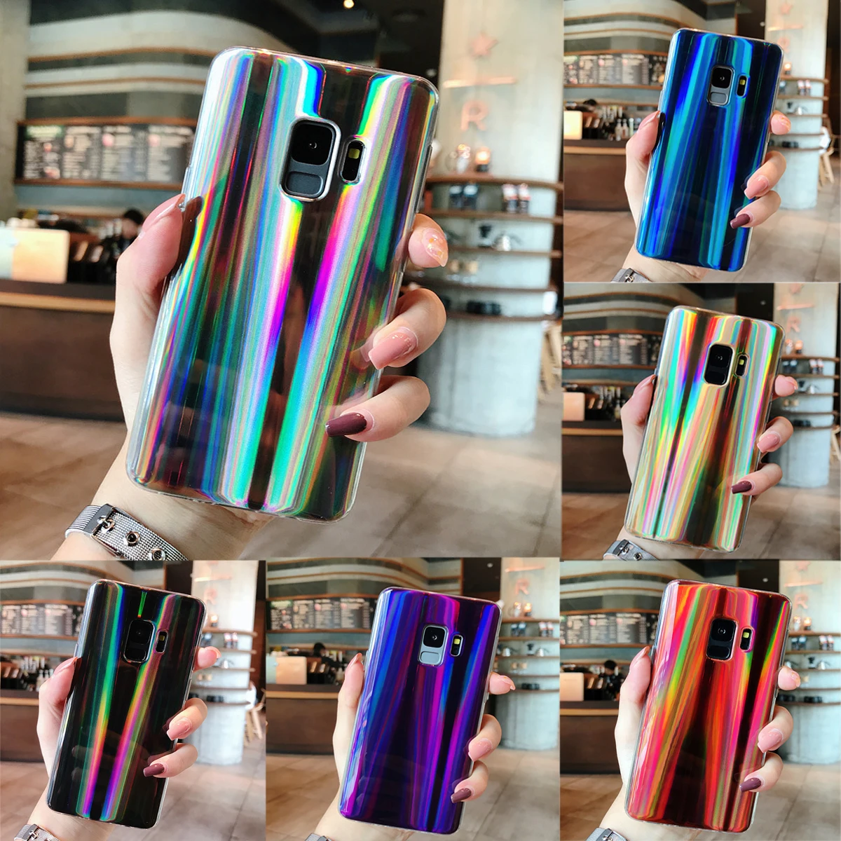 

Rainbow Glitter Case For Samsung Galaxy J5 J3 J7 2016 A3 A5 A7 2017 S8 S9 Plus S7 S6 Edge J4 J6 2018 laser Phone Shell Cover