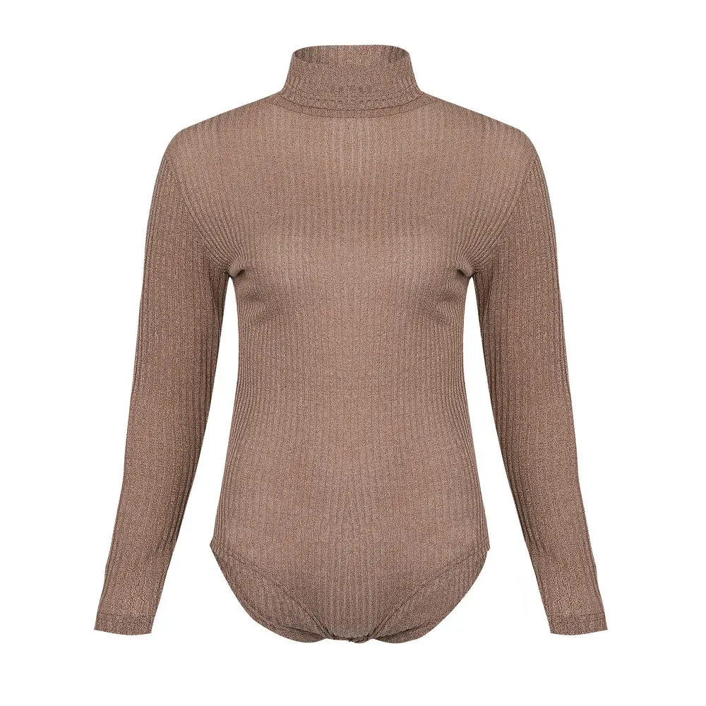 VIEUNSTA 2018 Fashion Turtleneck Knit Ribbed Bodysuit Women Autumn Winter Long Sleeve Warm Jumpsuits Female Rompers Casual Tops VIEUNSTA 2018 Fashion Turtleneck Knit Ribbed Bodysuit Women Autumn Winter Long Sleeve Warm Jumpsuits Female Rompers Casual Tops