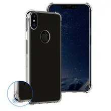 100 шт./Партия. Прозрачный противоударный Противоскользящий ТПУ гелевый мягкий чехол для iPhone X/XS