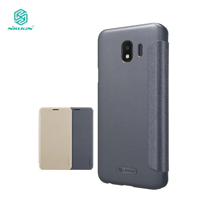 

Flip Cover for Samsung Galaxy J4 Case Nillkin Sparkle Series Hard Plastic PU Case for Samsung Galaxy J4 2018 J400F J400 SM-J400F