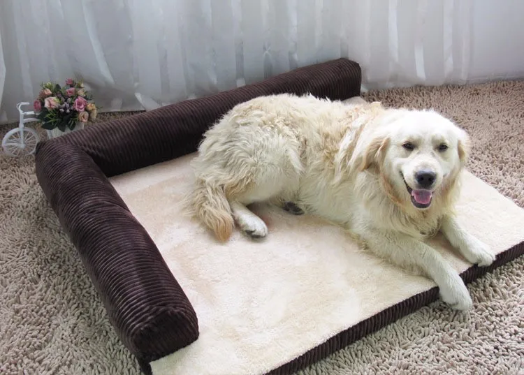 Диван-кровать для собаки, мягкий удобный съемный дизайн, устойчив к укусам, большая кровать для собаки, кошки, утолщенный дом для собаки, кошки