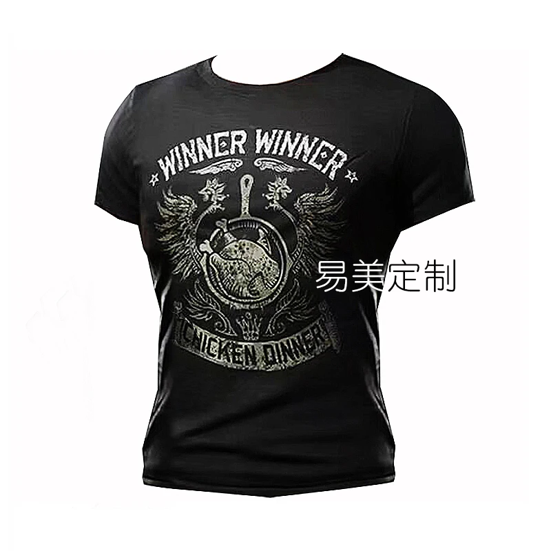  [STOCK] 2018 Hot Game PUBG Playerunknown's Battlegrounds Cosplay Costume O-neck Couples T-shirt For