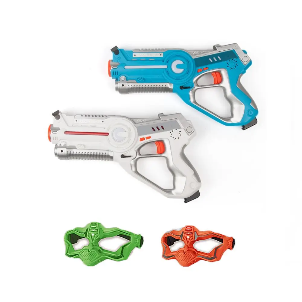 

2Pcs Infrared Laser Tag Set Laser Battle Pack with 2 Induction Masks Indoor and Outdoor Family Activity for Kids and Adults