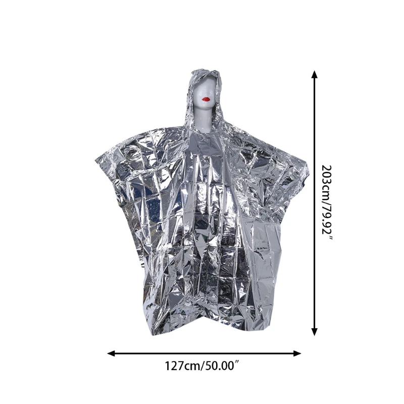

Multi-functional Foil Poncho Raincoat for Outdoor Survive Rescue Blanket