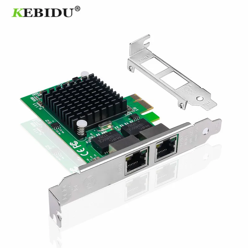 KEBIDU 1000 Мбит/с Gigabit Ethernet 10/100/1000 м двойной RJ-45 PCI Express PCI-E сетевая карта беспроводной локальной сети адаптер конвертер PCI-E сетевая карта