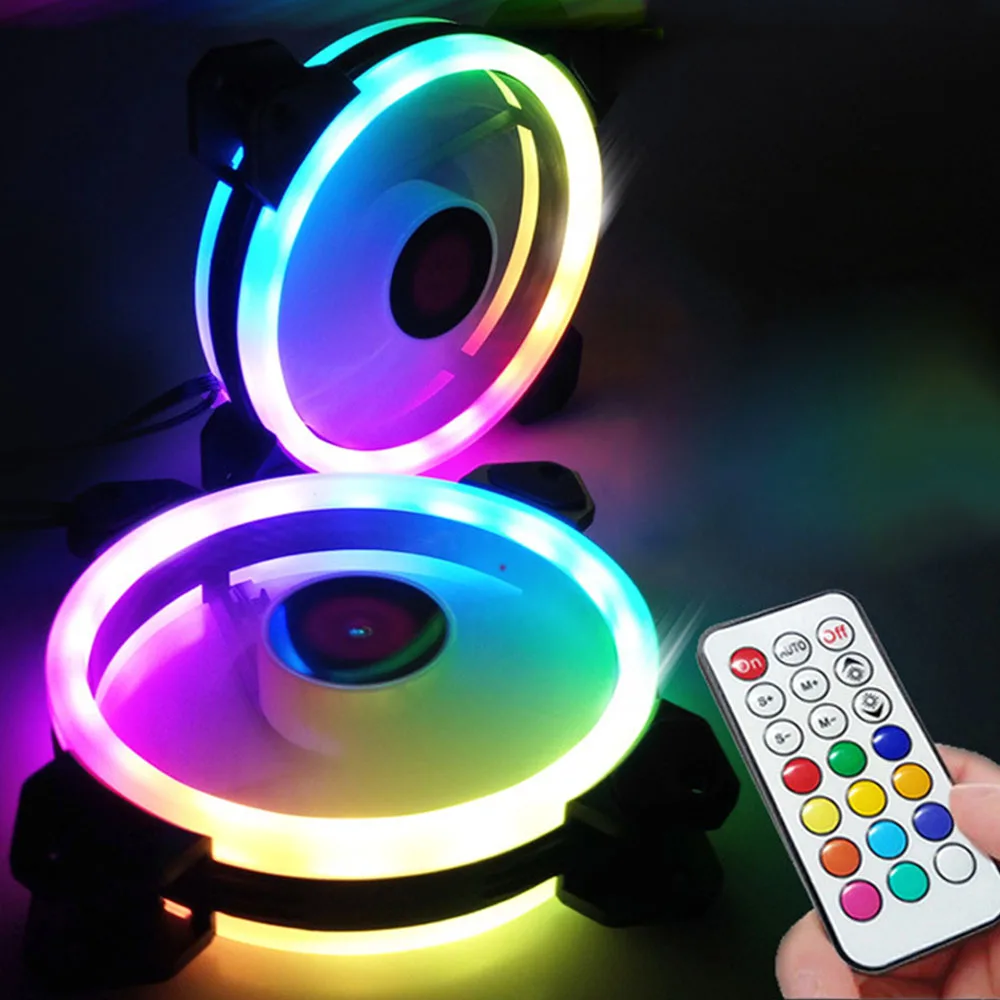 Hot Sale RGB Chassis Fan 12cm Desktop Cooling Fan Colorful Computer Cooler Mute Fan