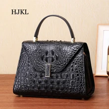 Для женщин пояса из натуральной кожи дамы сумки крокодил узор плечо диагональ посылка большой ёмкость повседневное