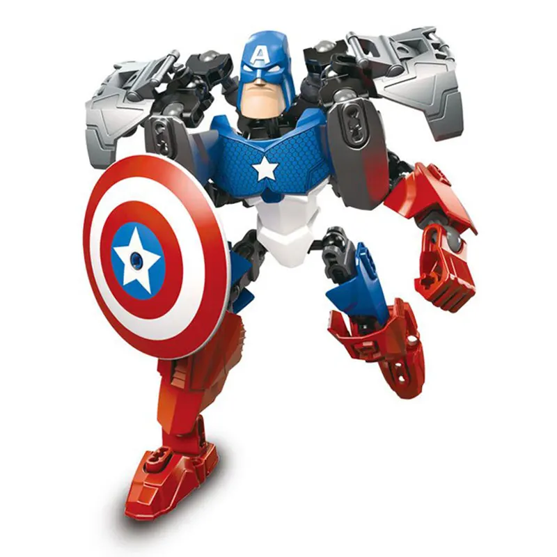 

Super Heroes Figures Captain American The Hulk Iron Man Blocks Bricks Toys For Children