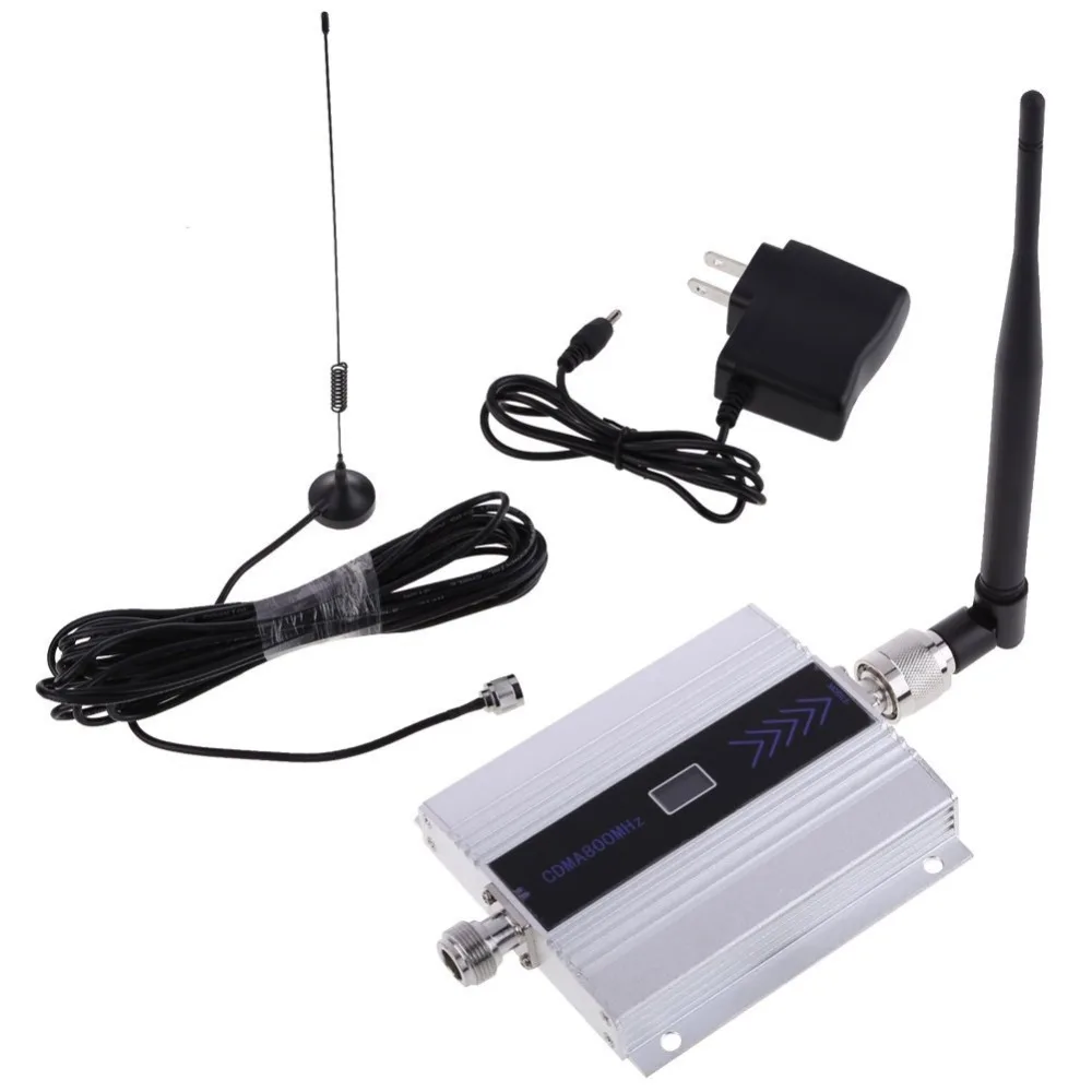 LCD CDMA 850Mhz Cell Phone Signal Booster Repeater Amplifier + Antenna