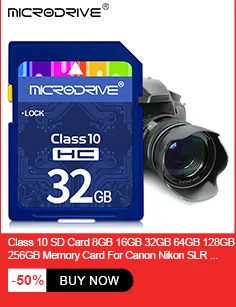 Class 10 SD Card 8 GB 16 GB 32 ГБ, 64 ГБ и 128 ГБ 256 GB карты памяти для Canon nikon SLR Камера съемки видео 4 K