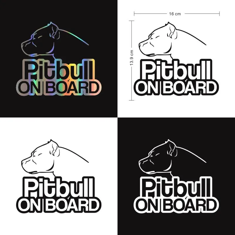 Автомобильный Стайлинг Pitbull на доске собака виниловая забавная