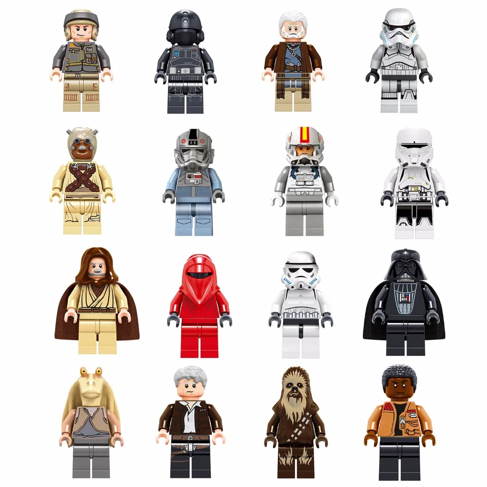 

Star Wars Rey Luke Skywalker Ahsoka Tano Kit Fisto Captaion Jag nfinity War Building BlockS Baby Toys Compatible legoiingly