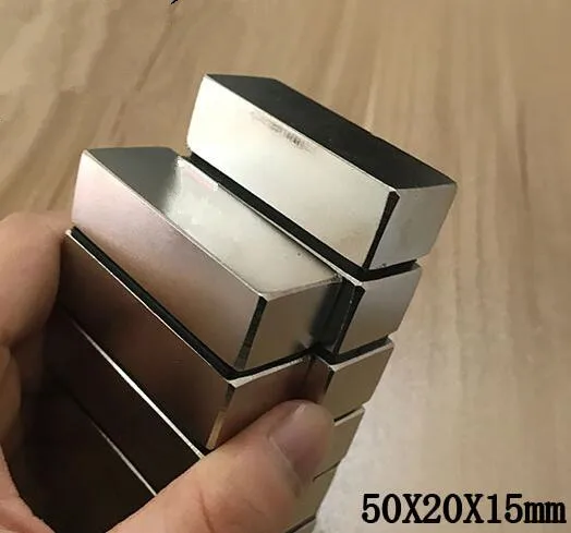 

High Qaulity 20pcs 50*20*15 Cuboid Block 50x20x15mm Super Strong N35 Rare Earth magnets 50x20x15 Neodymium Magnet 50*20*15mm