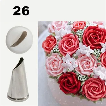 

VOGVIGO #26 Cake Decorating Tips Cream Icing Piping Sugarcraft Rose Flower Nozzle Pastry Tools Fondant Decor Tools