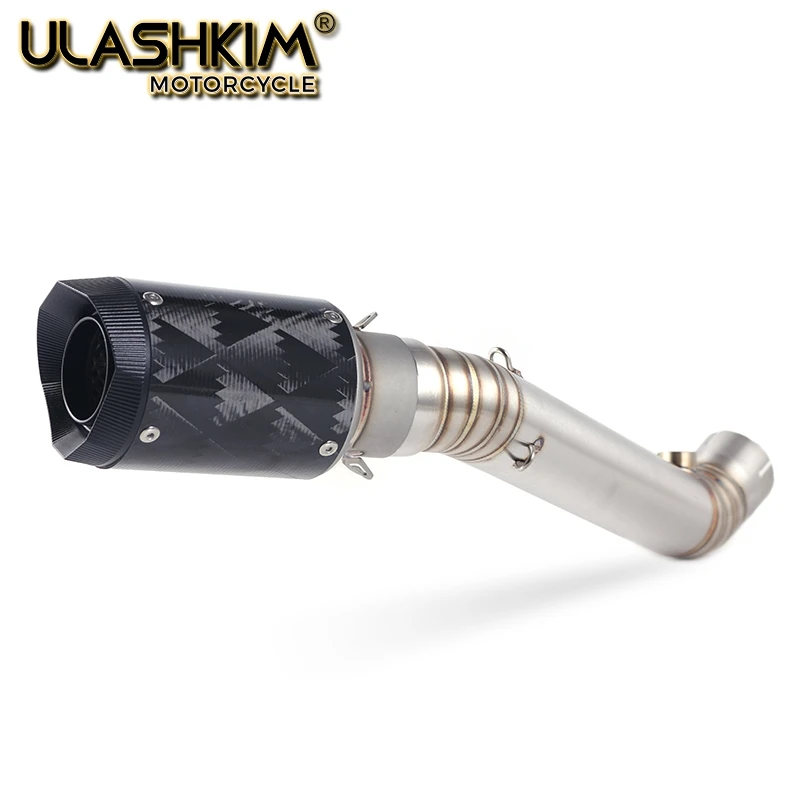 Zx10r Zx10r Motorcycle Exhaust Muffler Escape Bend Middle Link Pipe Slip On Full System For