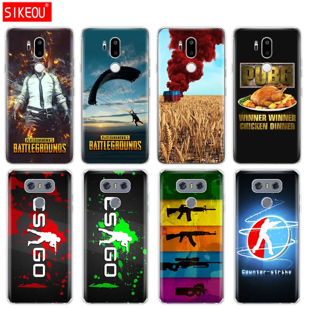 

silicone case phone cover for LG G7 Q8 Q6 G6 MINI G5 V30 V7 V9 k10 k8 X POWER 2 Counter Strike CS GO PUBG