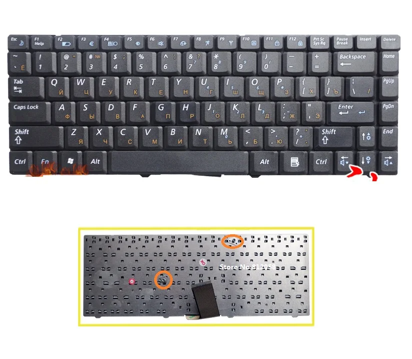 Ssea новый ноутбук Русская клавиатура для Samsung R519 NP-R519 RU Keyboard Black
