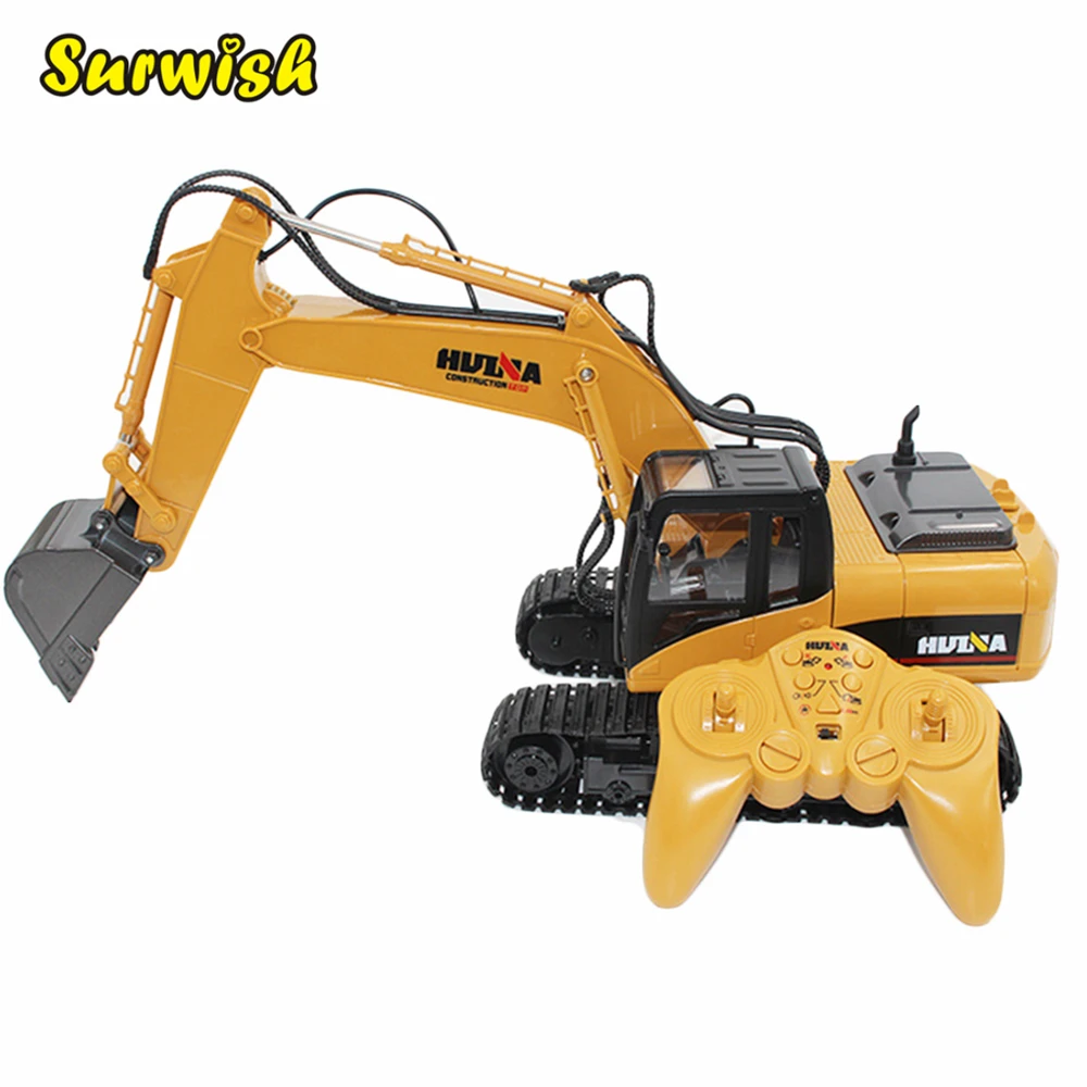 

Surwish 1:14 Remote Control 15CH Excavator Simulation Engineering Vehicles Kids Toy Car - Main Brown