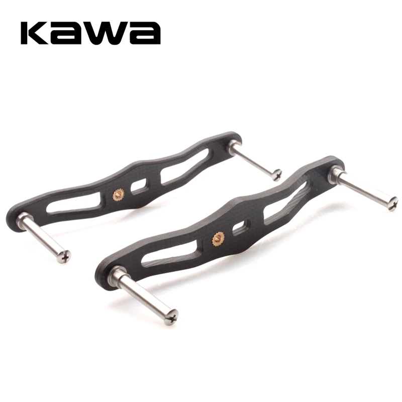 Kawa 1pc Fishing Reel Handle 1K Carbon Fiber Handle Fishing Reel Rocker Accessory Hole size 8X5/7X4mm,Suit for A/ D/ S