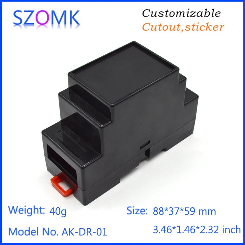 szomk electronics plastic enclosure for pcb junction box din rail enclosure control box szomk outlet boxes instrument enclosure box project box plastic housing (14)