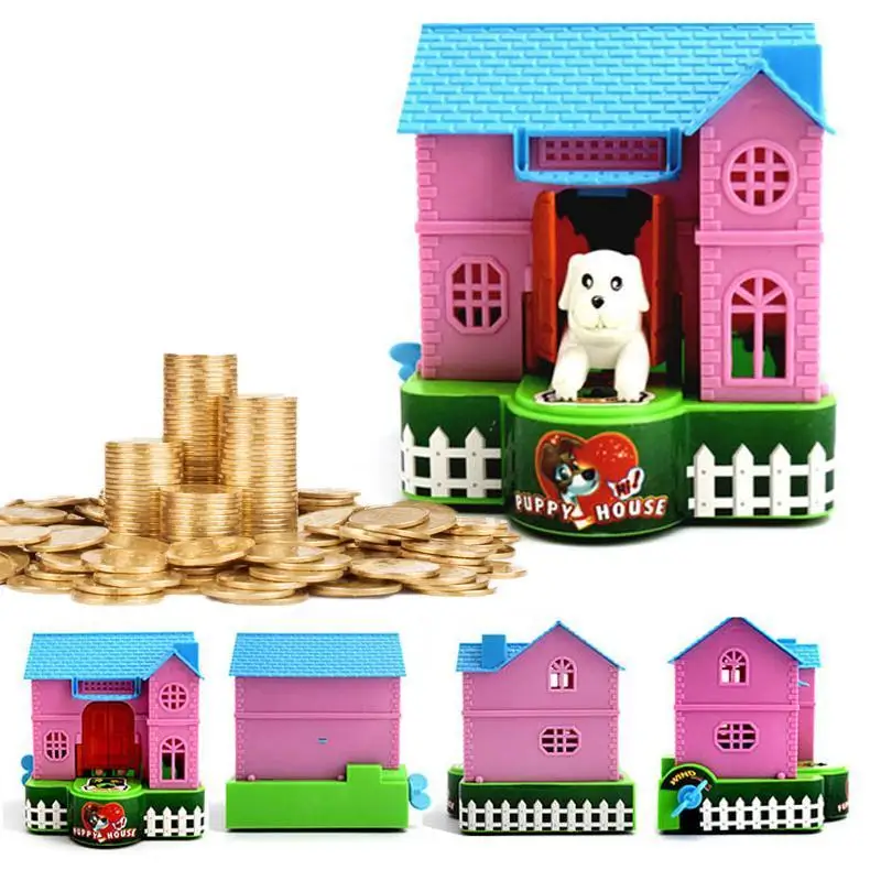 Забавный креативный милый пластиковый копилка собака деньги наличные коллекционный подарок